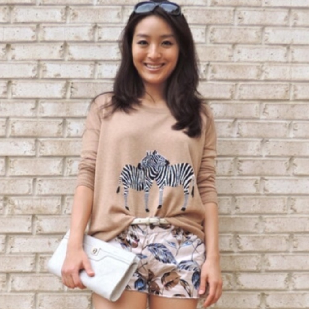 Madewell Tan Zebra Sweater